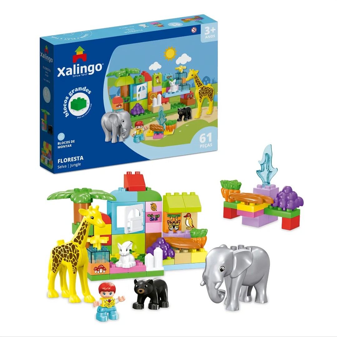 Bloco de Montar Grande Floresta 61 Peças - Xalingo