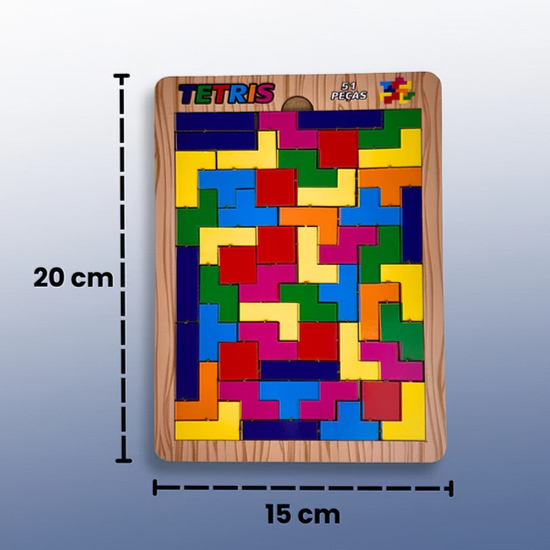 Tetris Jogo de 51 Peças Desafio Educativo Desenvolvimento Cognitivo