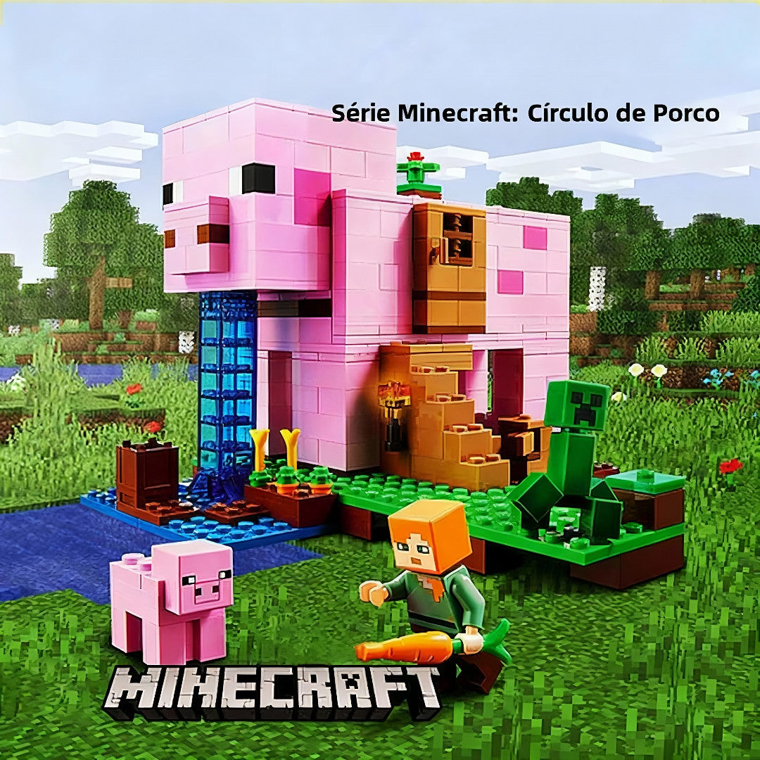 Minecraft Lego - Casa porquinho para montar