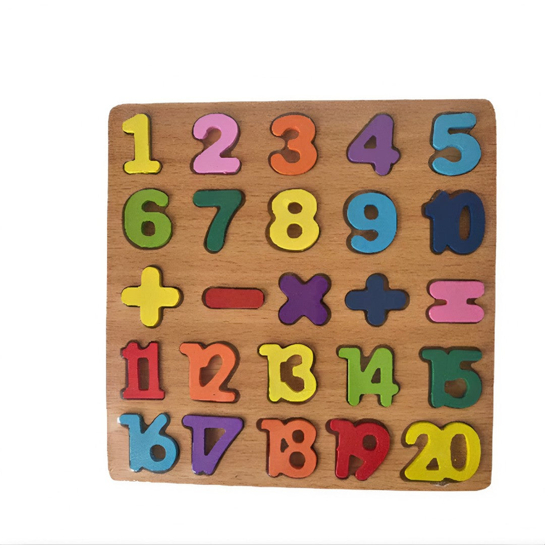 🧠 Alfabeto & Números Montessori™ – Jogo de Encaixe Educativo em Madeira