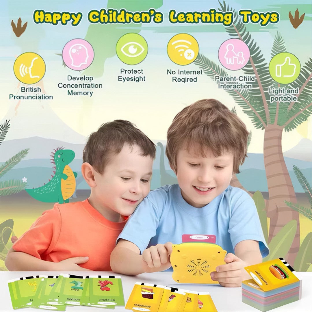 🦖 DinoEdu™ – Brinquedo Infantil Interativo de Alfabetização Bilíngue (Português + Inglês)