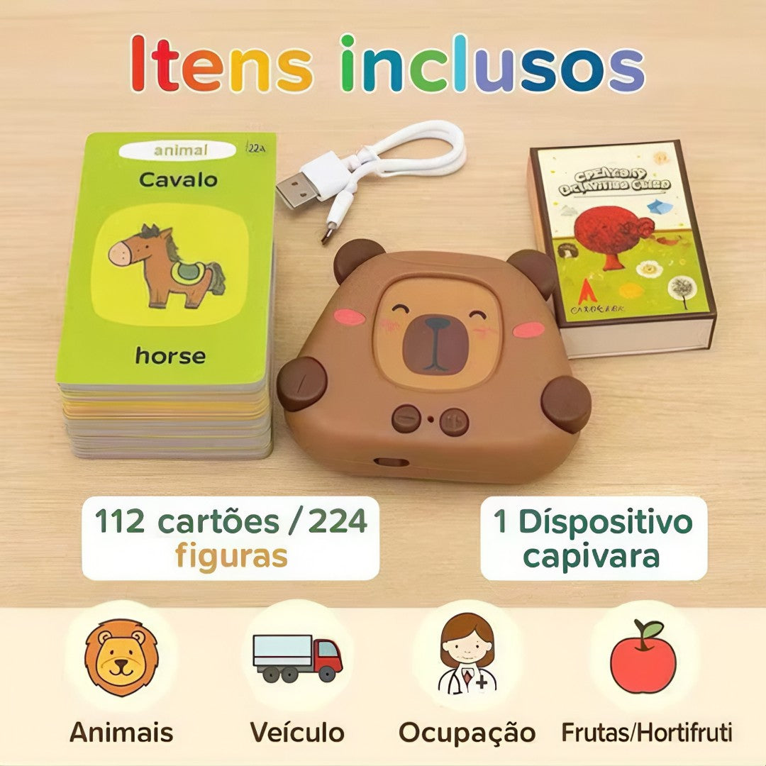 🦖 DinoEdu™ – Brinquedo Infantil Interativo de Alfabetização Bilíngue (Português + Inglês)