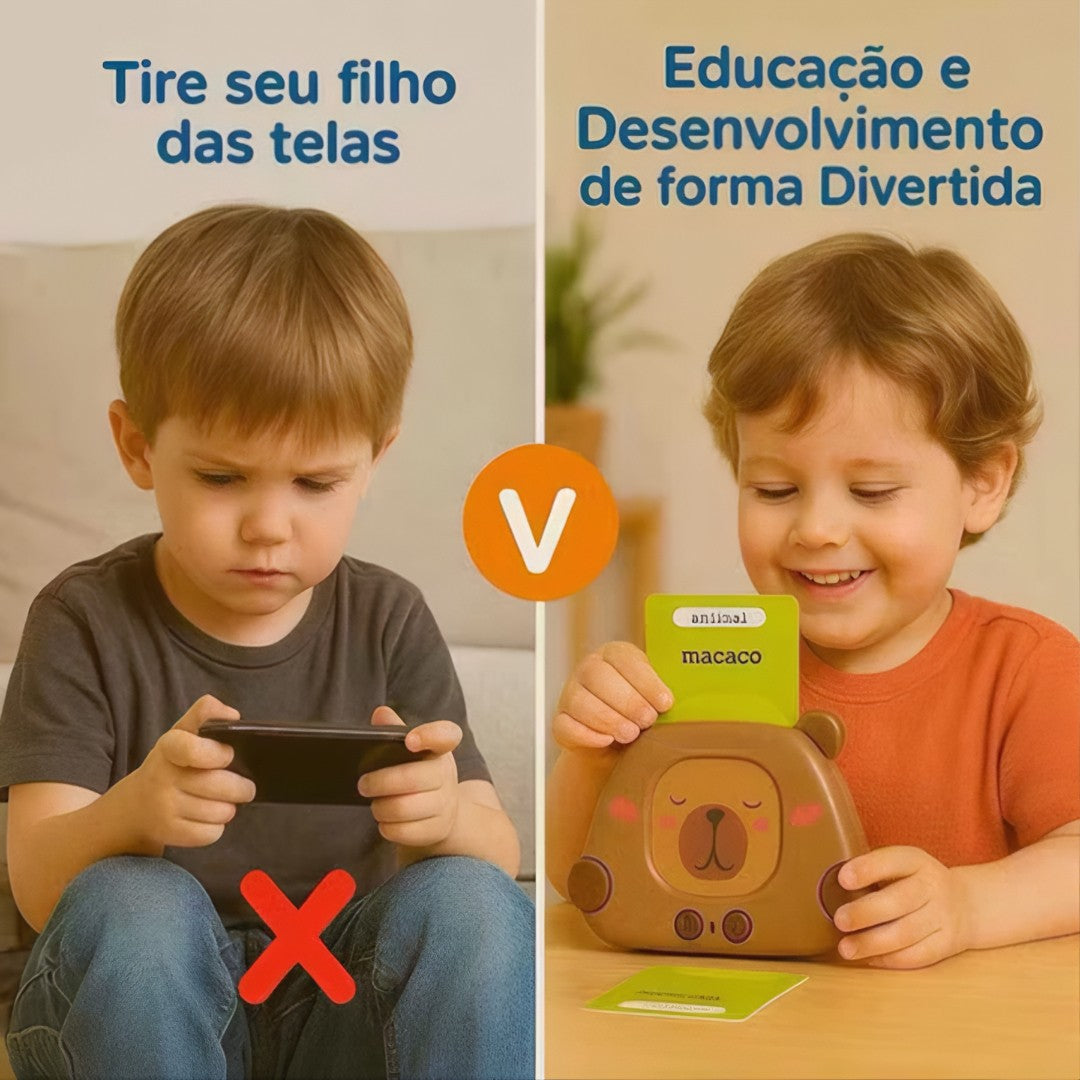 🦖 DinoEdu™ – Brinquedo Infantil Interativo de Alfabetização Bilíngue (Português + Inglês)
