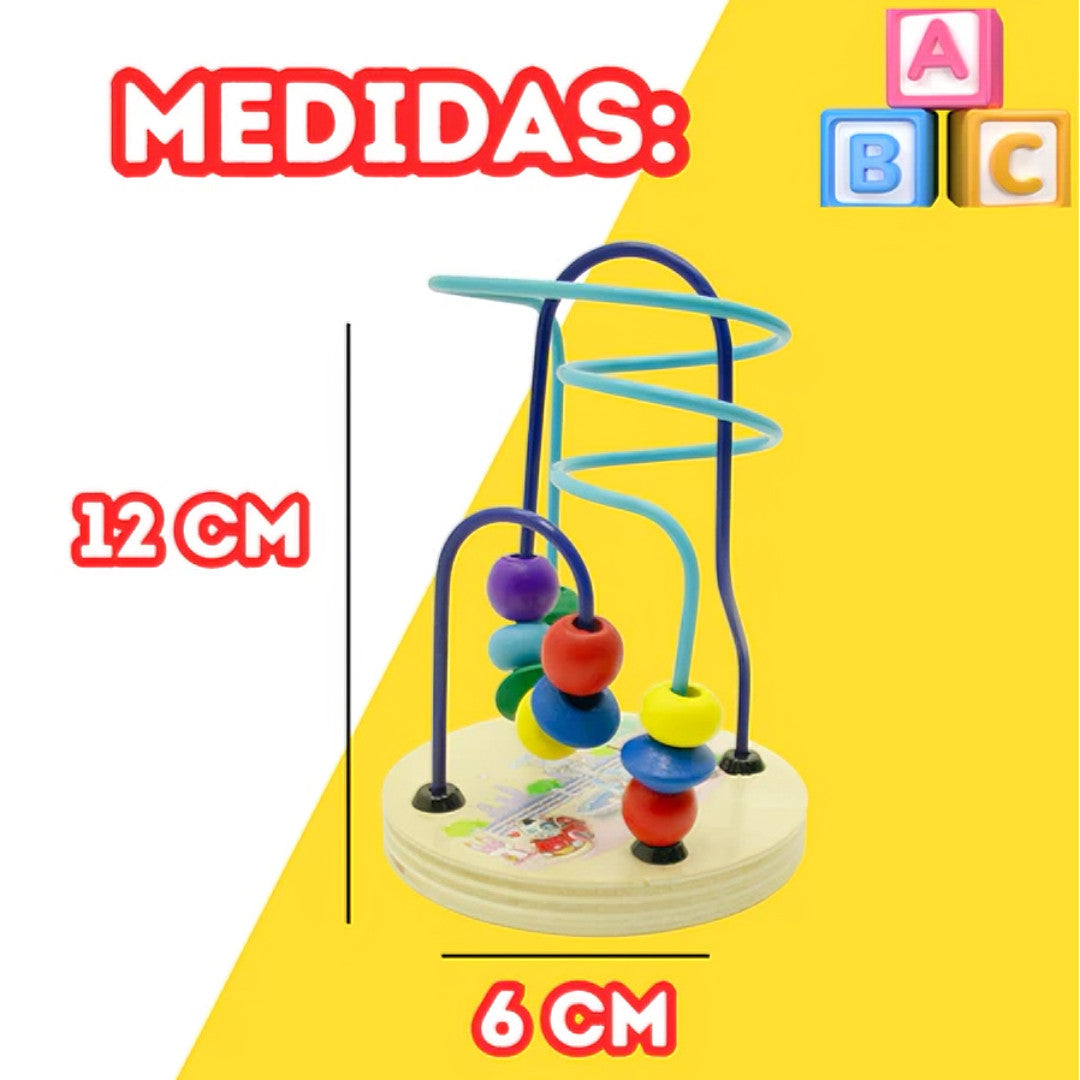 Kit 2 Brinquedos Educativos Montessori - Torre Colorida e Aramado Montanha Russa