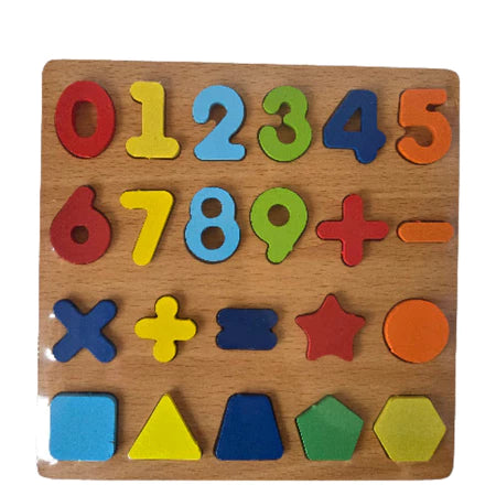 🧠 Alfabeto & Números Montessori™ – Jogo de Encaixe Educativo em Madeira