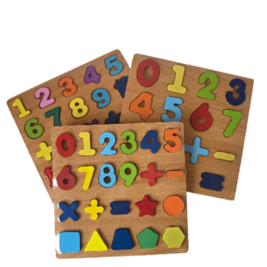 🧠 Alfabeto & Números Montessori™ – Jogo de Encaixe Educativo em Madeira