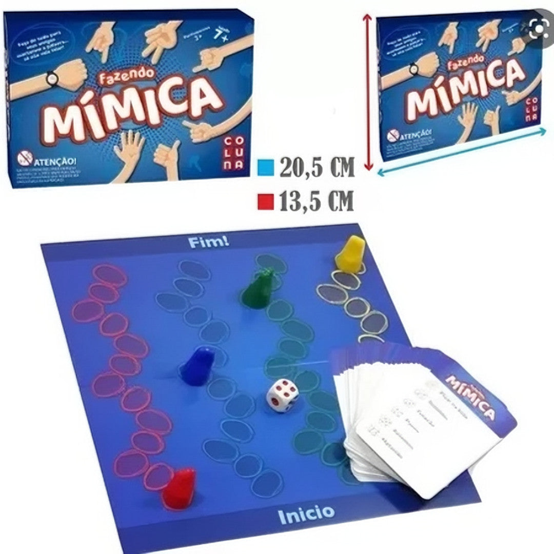 Jogo de Tabuleiro Fazendo Mimica Brincando de Mimica com a Família
