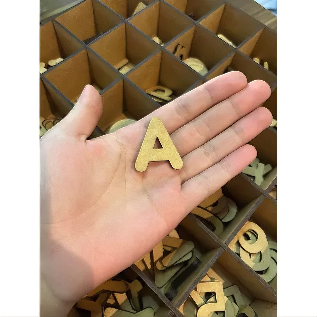 🔤 EducaBox™ – Caixa Organizadora de MDF com Alfabeto e Números (216 Peças)