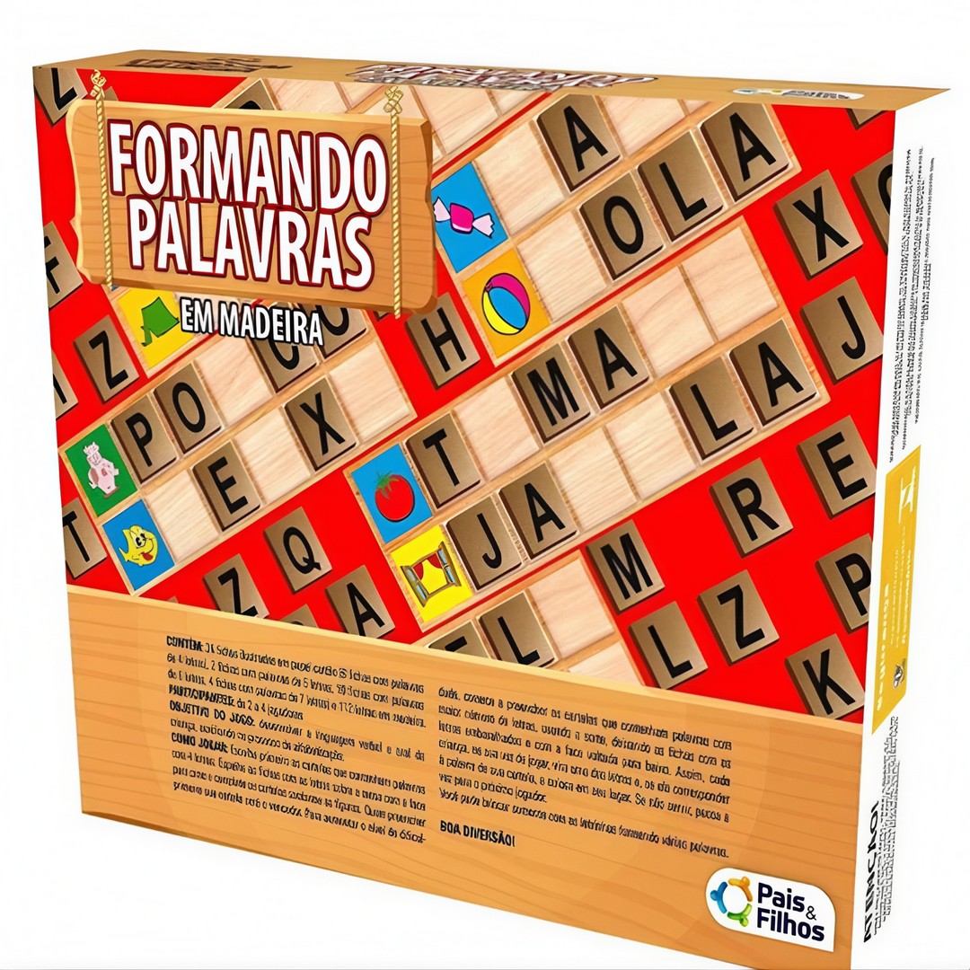 🔡 WordPlay™ – Brinquedo Educativo Formando Palavras em Madeira