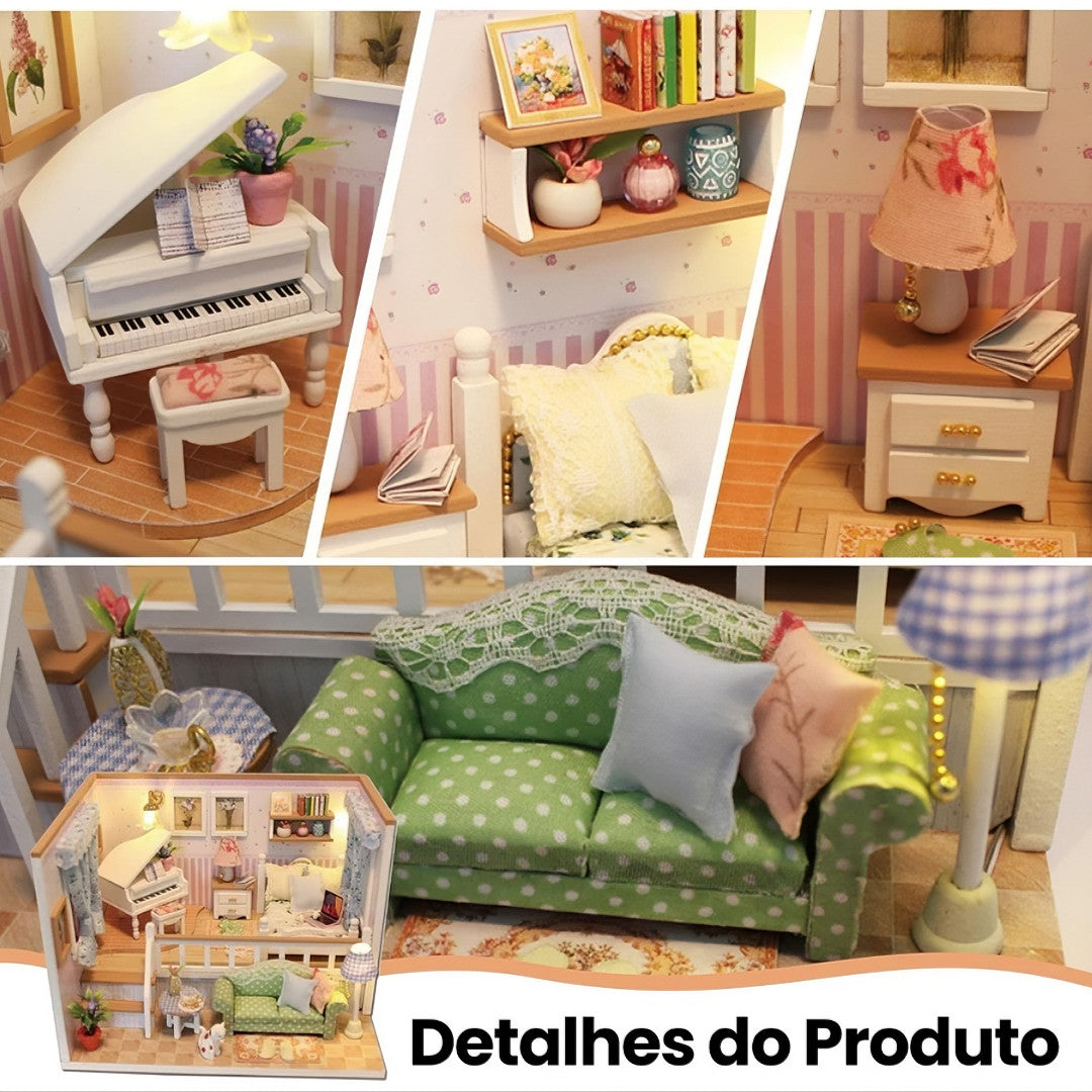 Conjunto de blocos de construção miniatura e pequenos