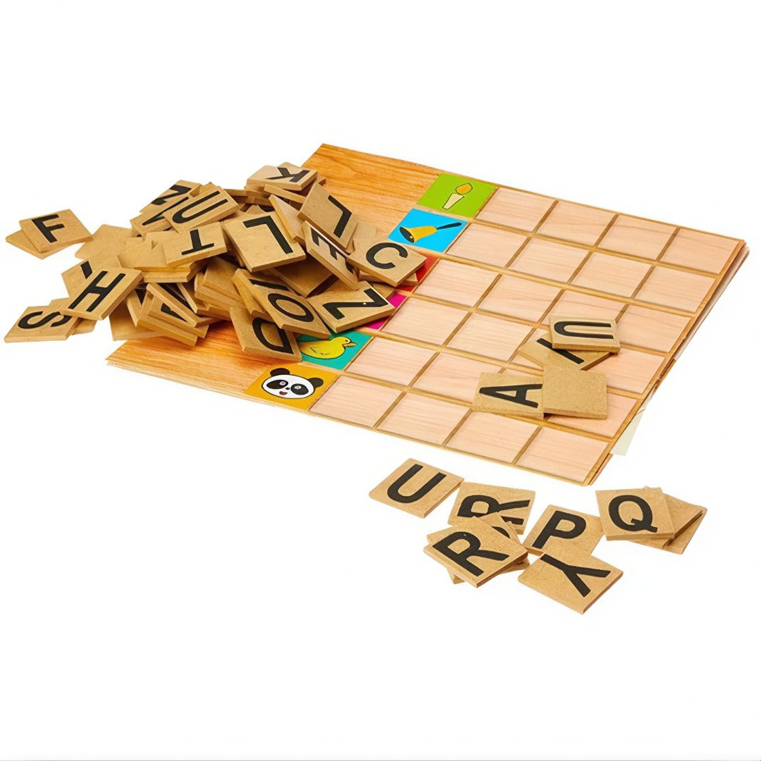 🔡 WordPlay™ – Brinquedo Educativo Formando Palavras em Madeira