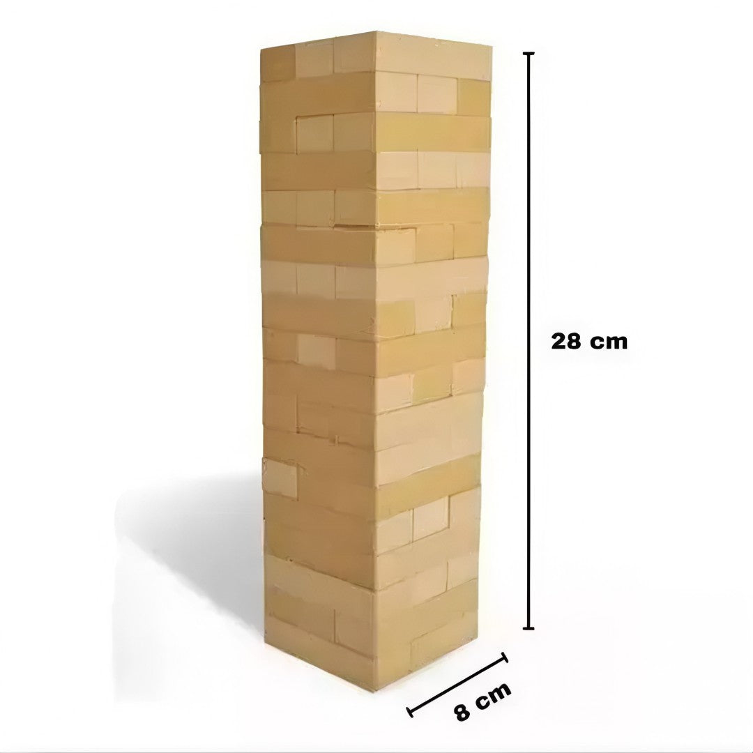 🎲 Torre Equilíbrio Família™ – Jogo Educativo de Madeira com 54 Peças