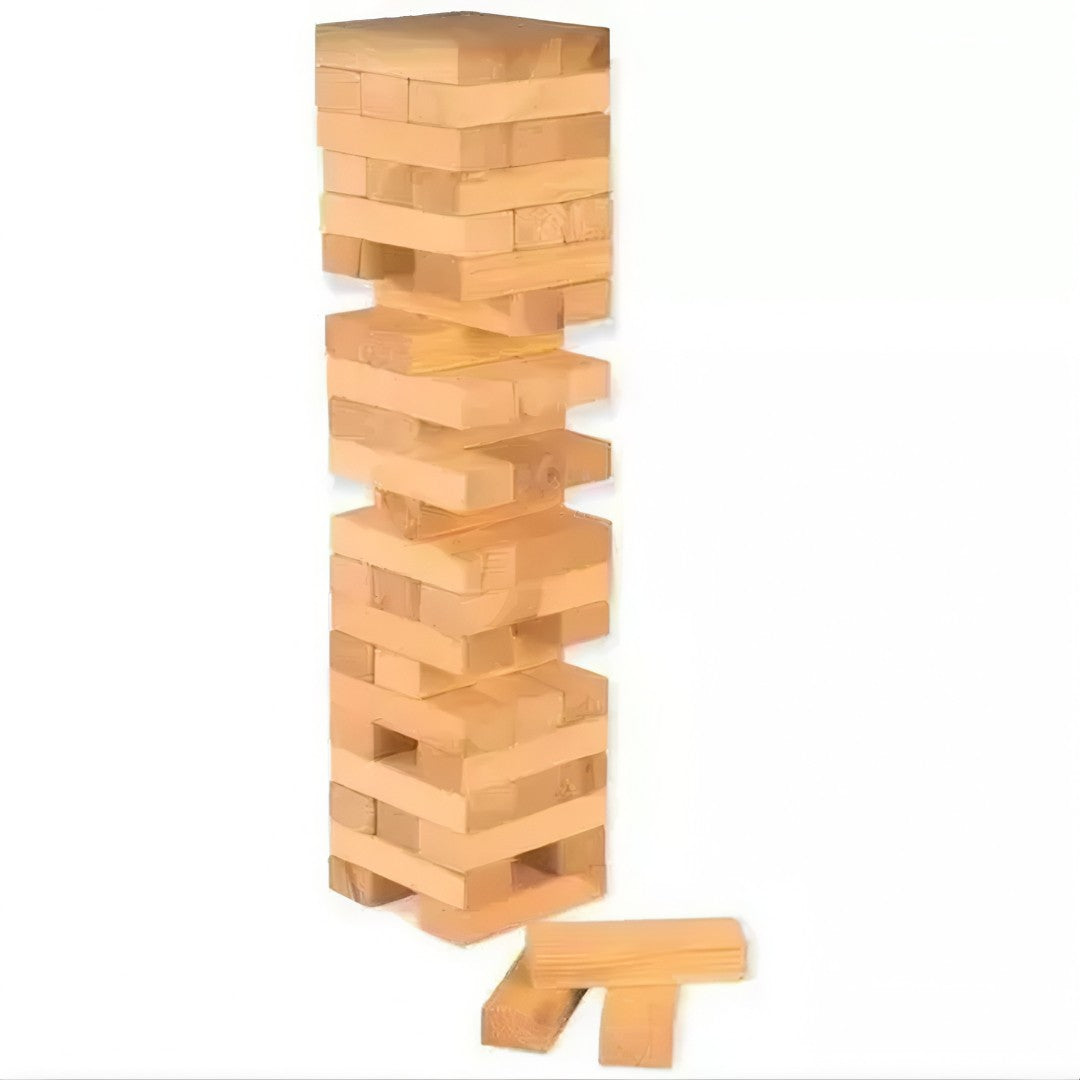 🎲 Torre Equilíbrio Família™ – Jogo Educativo de Madeira com 54 Peças