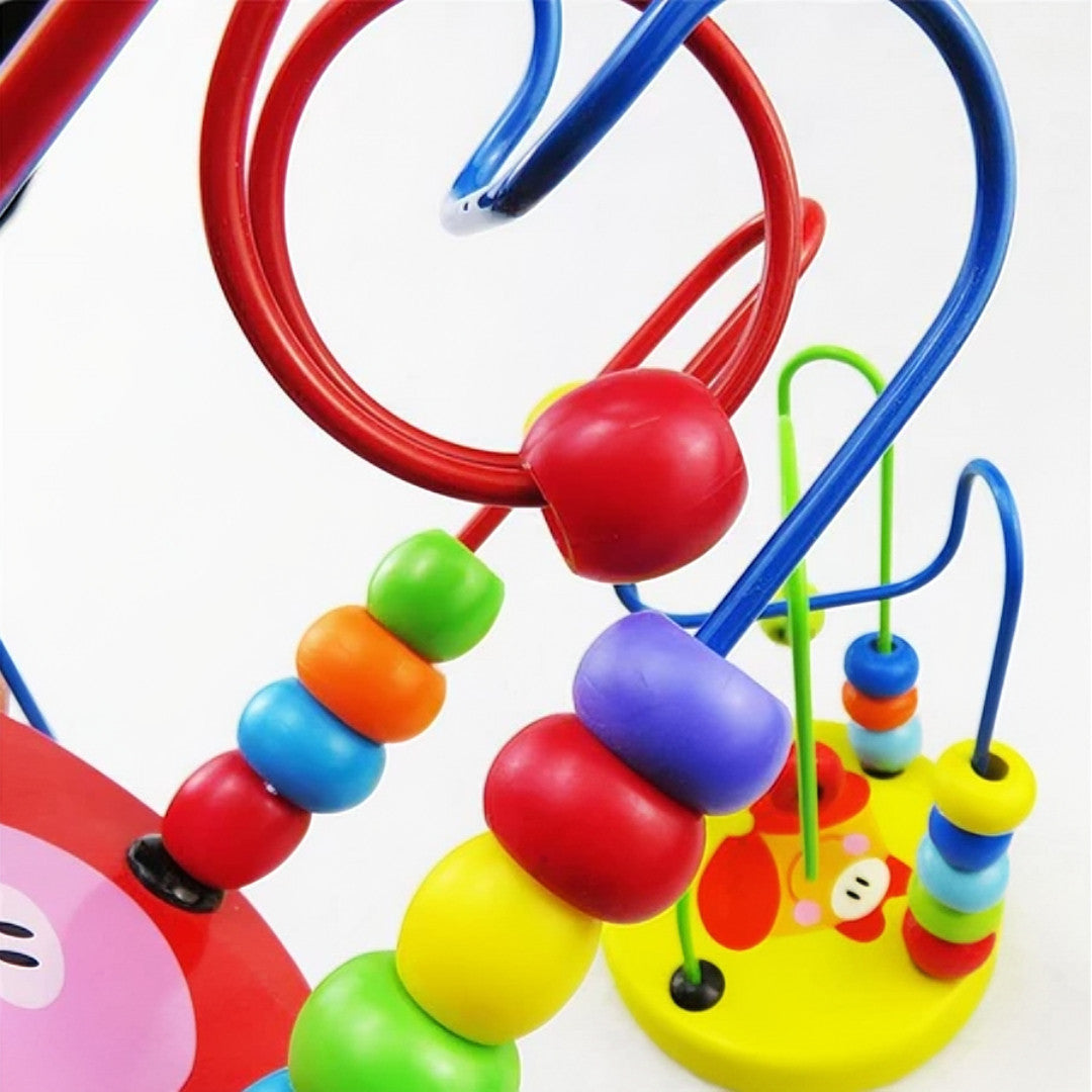 Kit 2 Brinquedos Educativos Montessori - Torre Colorida e Aramado Montanha Russa