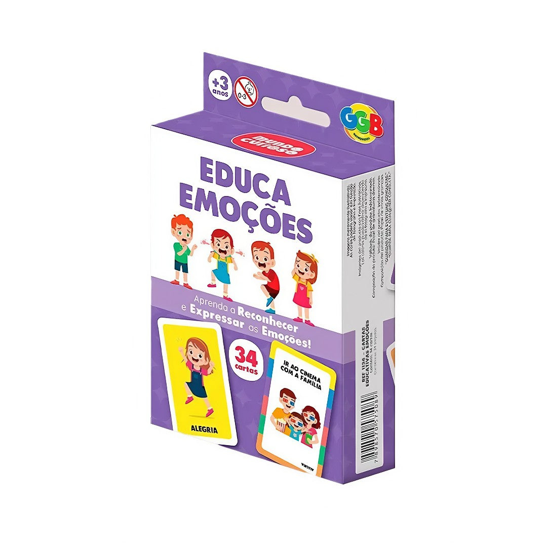 😊 Educa Emoções™ – Jogo Educativo de Cartas para Reconhecer e Expressar Emoções
