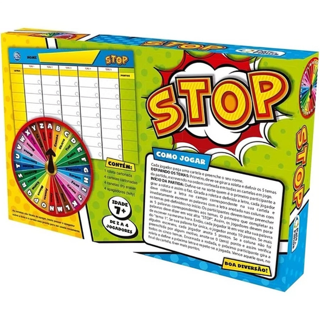 Jogo Stop Criança Familia Educativo Diverção Brinquedo Pais e Filhos