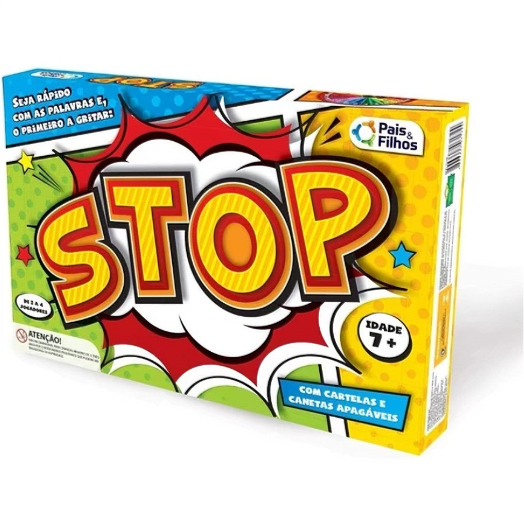 Jogo Stop Criança Familia Educativo Diverção Brinquedo Pais e Filhos