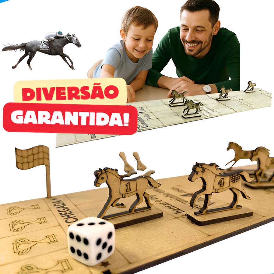 Jogo de Tabuleiro - Pista de Corrida de Cavalos