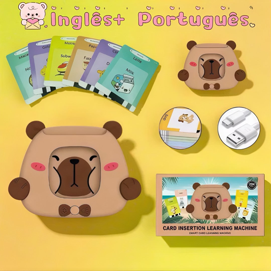 🦖 DinoEdu™ – Brinquedo Infantil Interativo de Alfabetização Bilíngue (Português + Inglês)