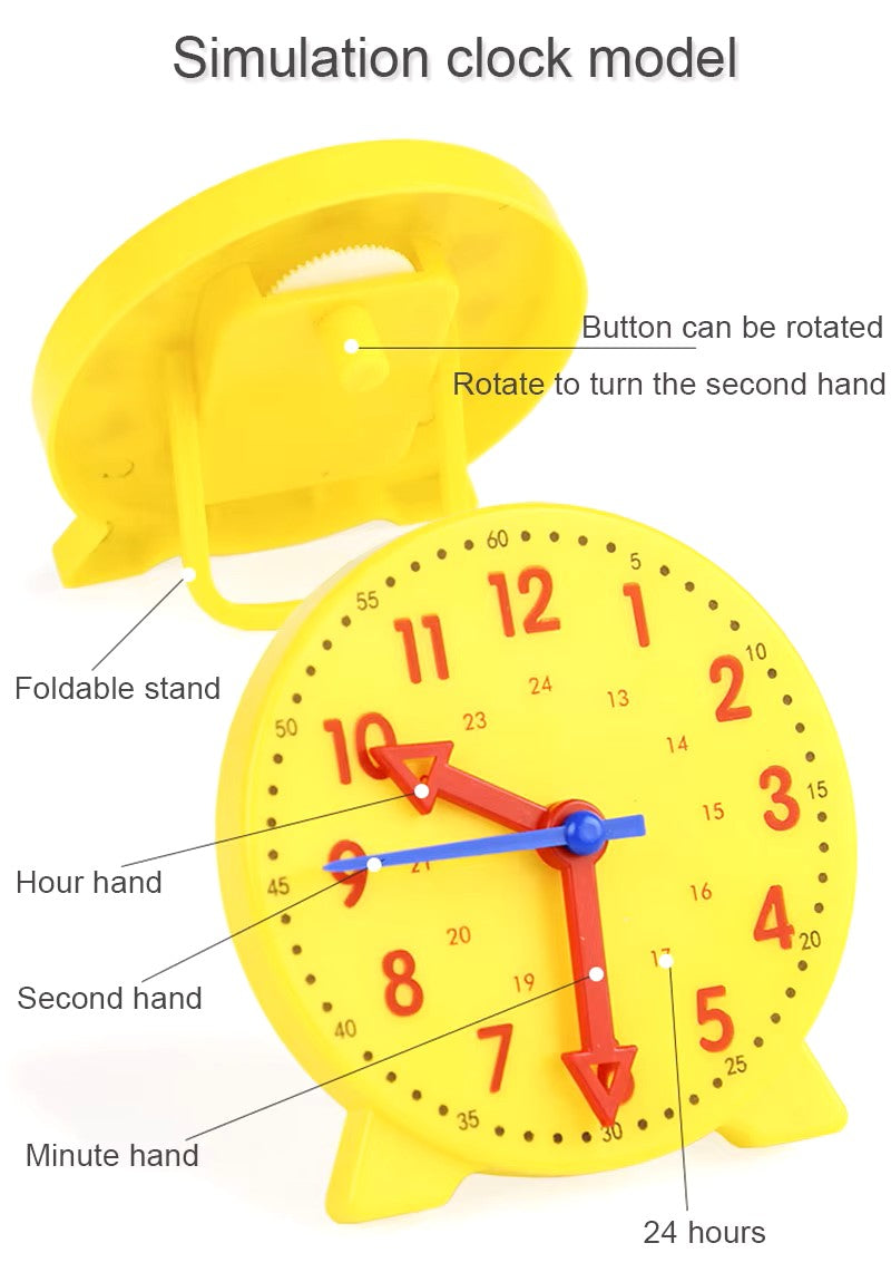 Relógio Montessori Brinquedos Educativos para Crianças, Hora, Minuto, Segunda Cognição, Brinquedos Quebra-cabeça Combinar, Pré-escolar Infantil.