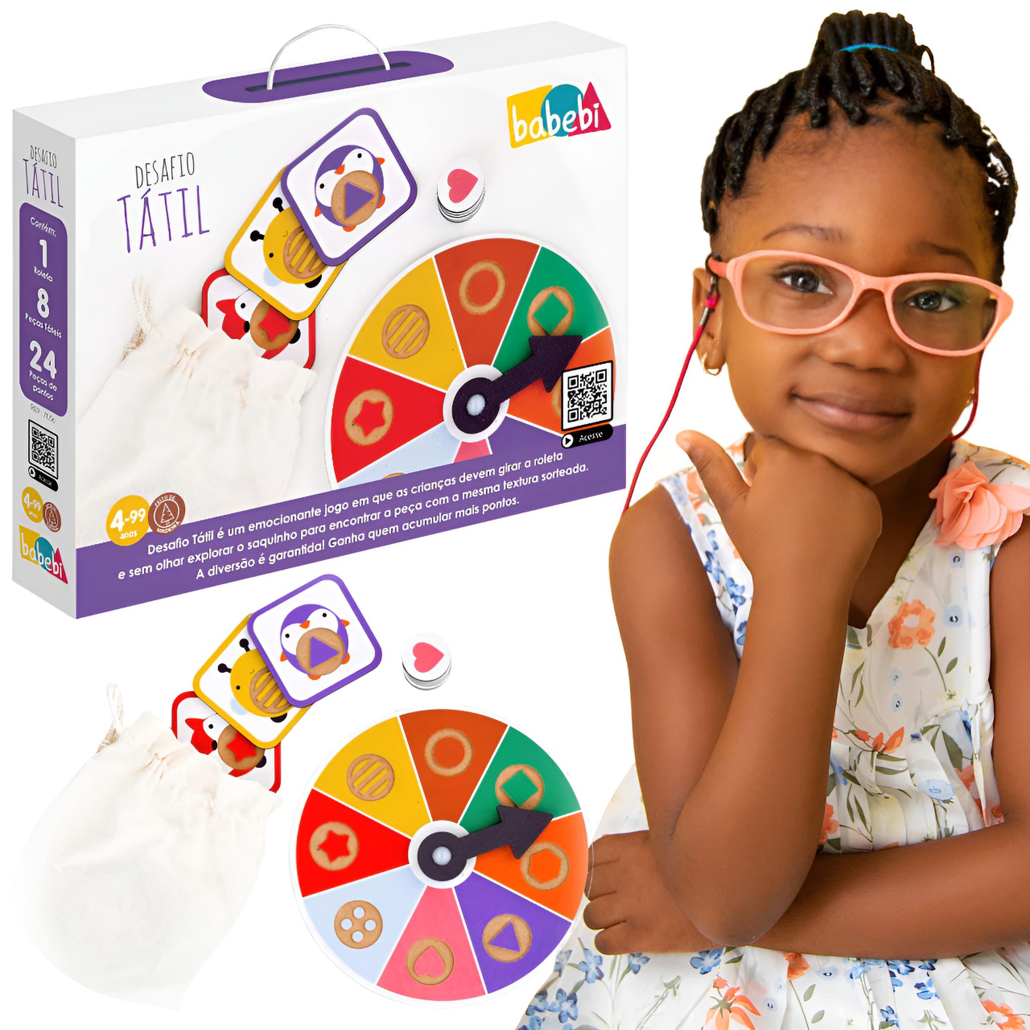 Brinquedo Educativo Sensorial Desafio Tátil Desenvolvimento Motor, Cognitivo e Inclusivo para Crianças